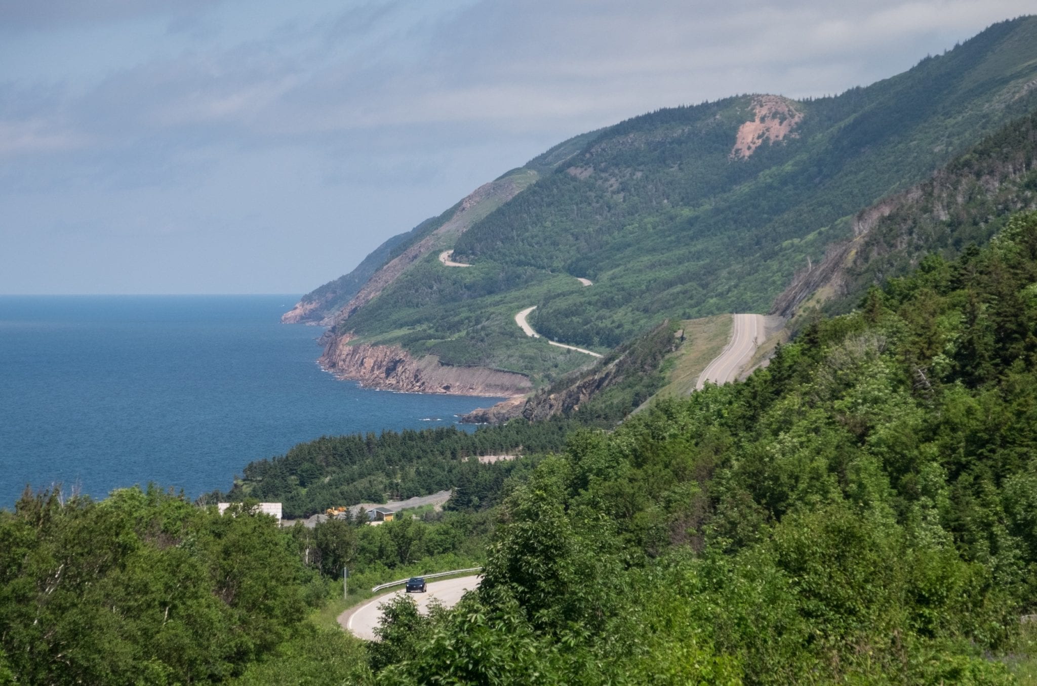 The mountains and winding roads of Cape Breton Highlands National Park.